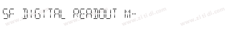 SF Digital Readout M字体转换